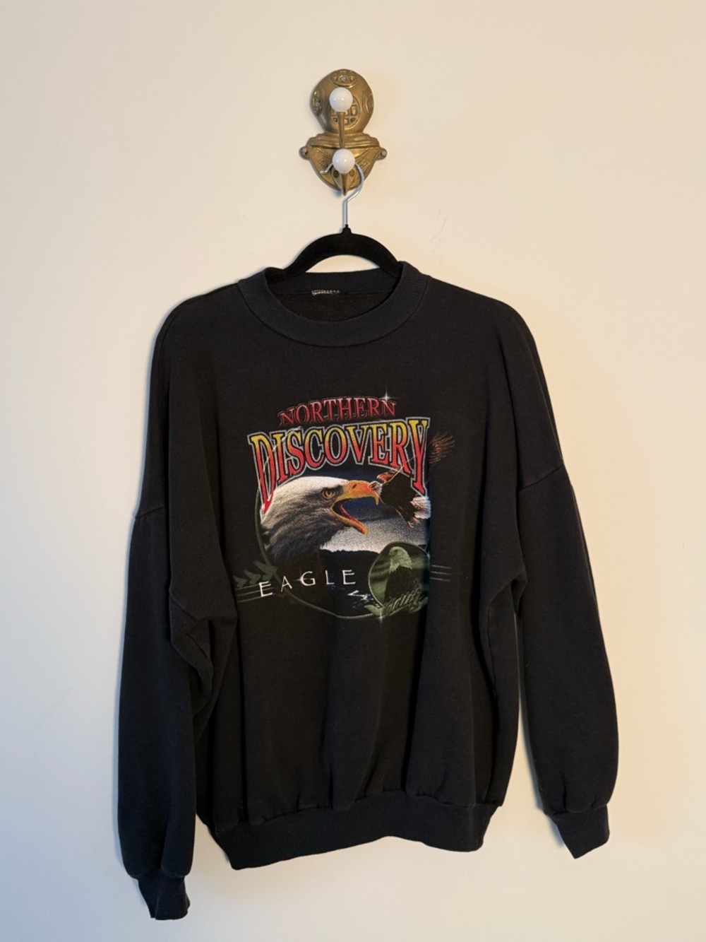 Vintage Northern Discovery Eagle Wildlife Graphic Sweatshirt